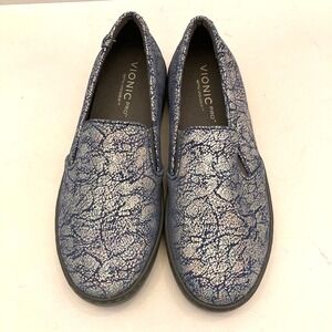 Vionic Pro‎ Avery Metallic Slip On Flat Shoes Sneaker Womens 7 Comfort Support